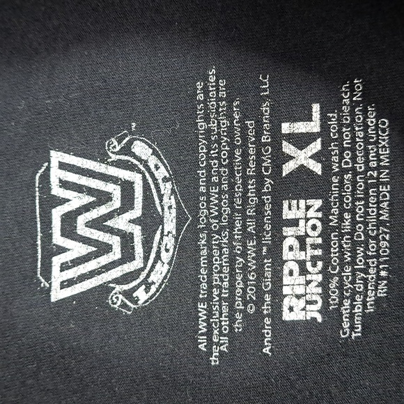 Andre the Giant WWE Legends retro logo graphic black & red XL wrestling t-shirt - Picture 5 of 5